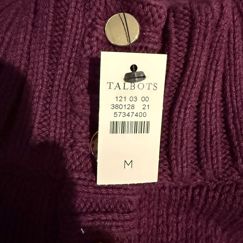 Talbot's new Women's Rich Purple sweater.